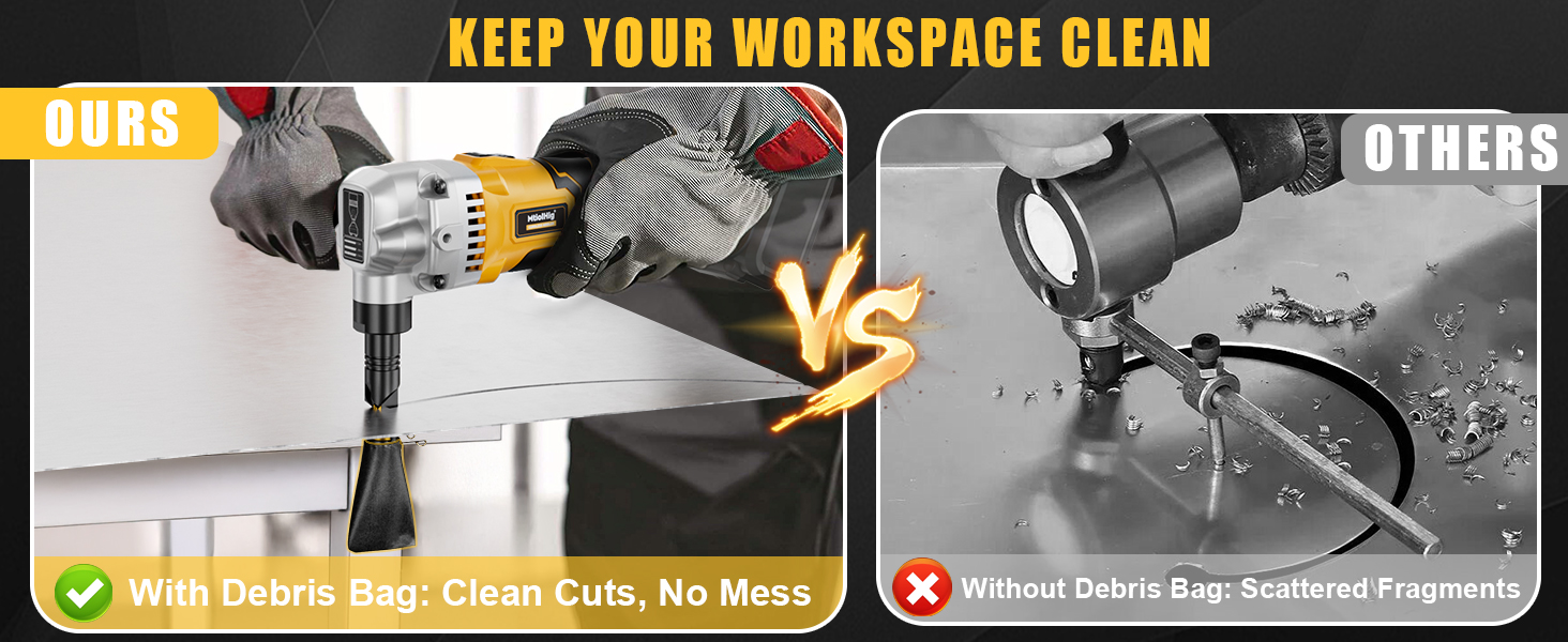 cordless metal nibbler electric sheet cutter shear 18 gauge 20V battery power