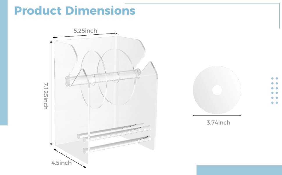 1 Pc Adjustable Label Dispenser Clear Label Roll Holder