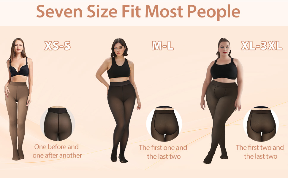 Fleece Lined Tights Sheer for Women-Fake Translucent Thermal Leggings