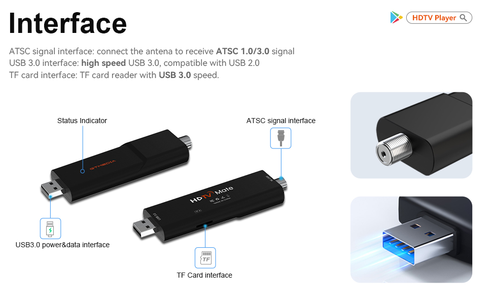 Amazon.com: GTMEDIA HDTV Mate ATSC 3.0 & 1.0 Digital TV