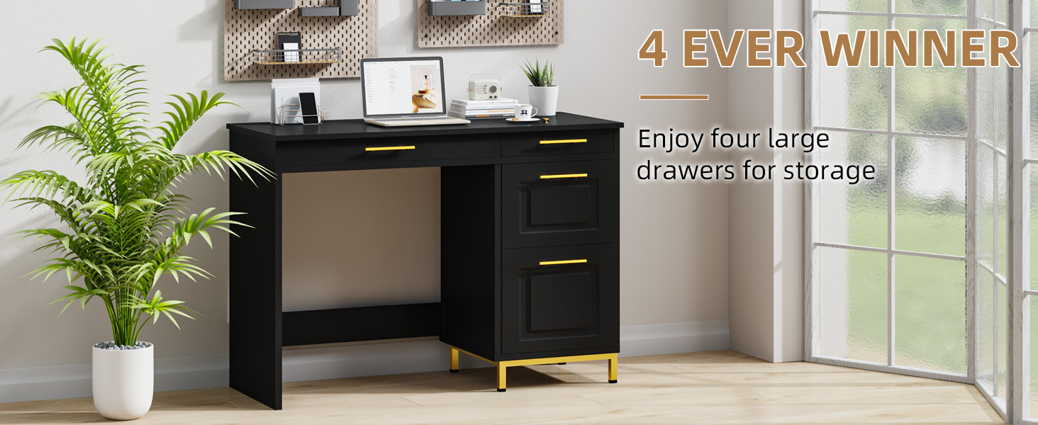 small desk with drawers