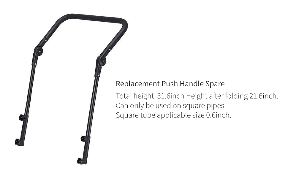 Universal Folding Wagon Push Handle Attachment (19 7/8 Inch/50.5cm