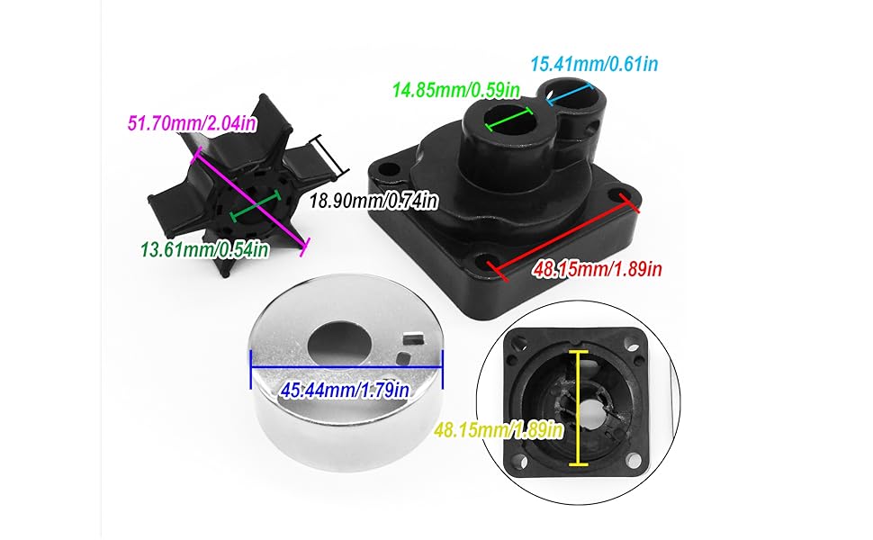 リール RURIYA Amazon.com: Boat Motor 6L2-W0078-00 Water Pump Repair Kit