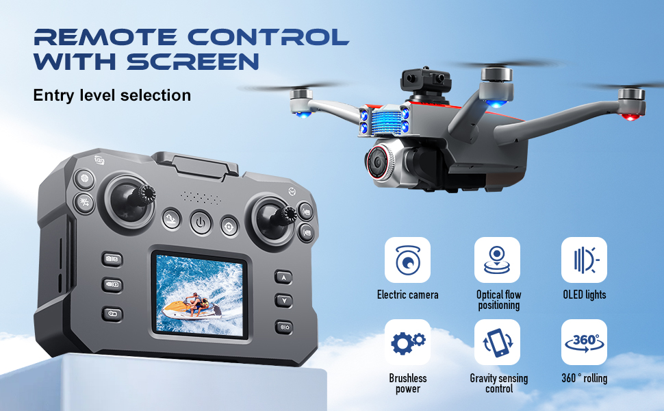 Remote-Controlled Drone with A Display Screen