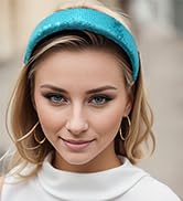 blue sequin headband