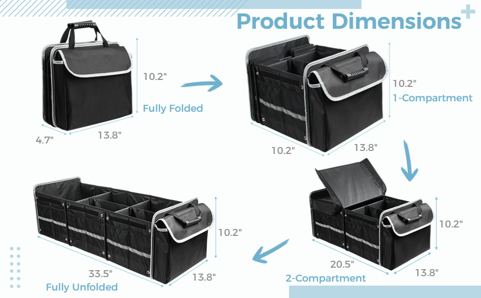 yeesport Car Organizer+Cooler Bag, Upgraded 1680D Oxford