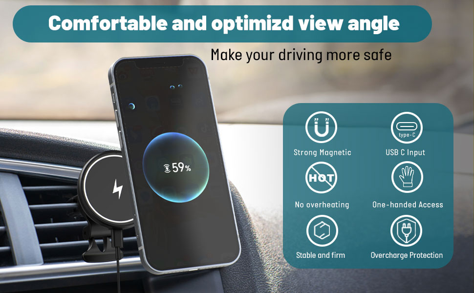 Car phone charger wireless charger car mount 