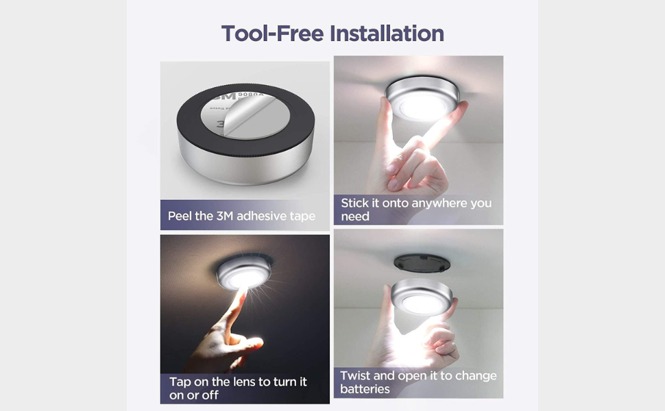 LED Battery-Powered Wireless Touch Lamp
