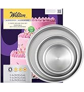 Wilton Aluminum Round Cake Pan Set, 3-Piece for Tiered Cakes, Durable, Even Heating, Rust-Resista...