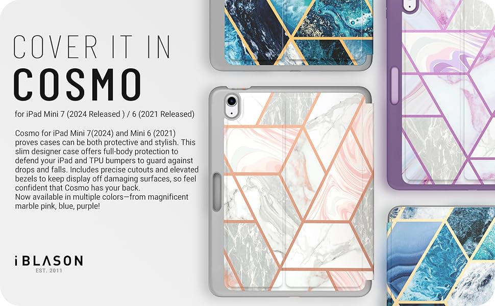 i-Blason Cosmo ケース iPad Mini 6/iPad Mini iPad Mini 6 (2021) | Cosmo Case | i-Blason
