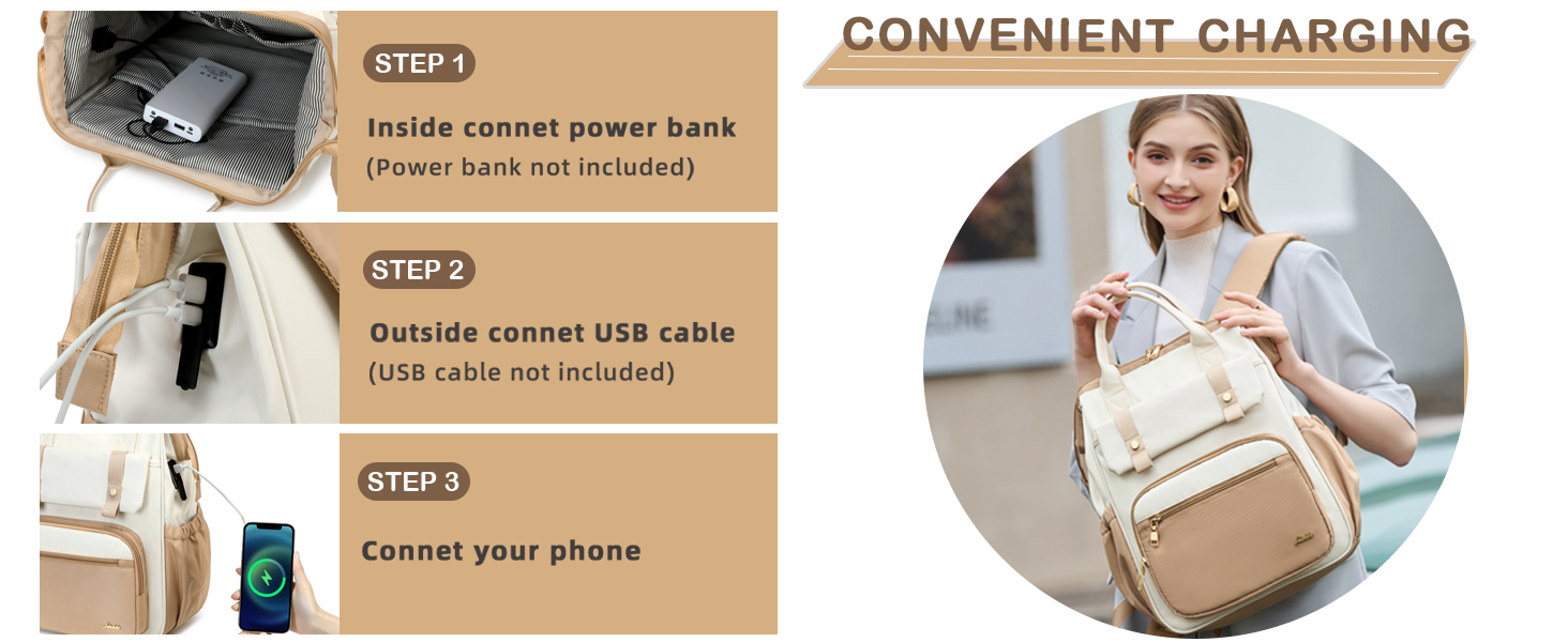USB Backpack for women