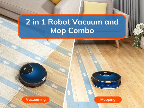 2 in 1 robot vacuum and mop combo