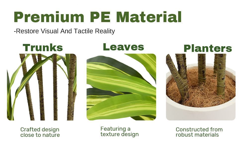 TTdoit Artificial Plants Indoor 7 feet Tall Dracaena Tree