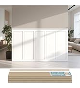 Art3d Premade Board and Batten Paintable Wainscoting Kit, MDF Accent Wall Panel for Kitchen Bedro...