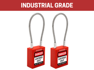tradesafe lockout tagout cable lock multilingual adhesive vinyl