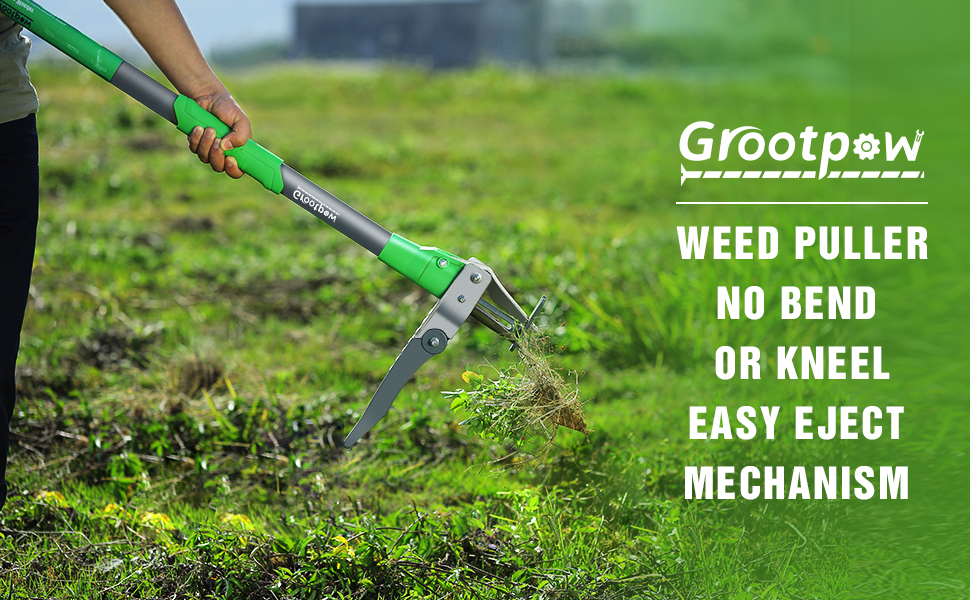 Grootpow WP5 Weed Puller Tool, Stand Up Dandelion Weeder