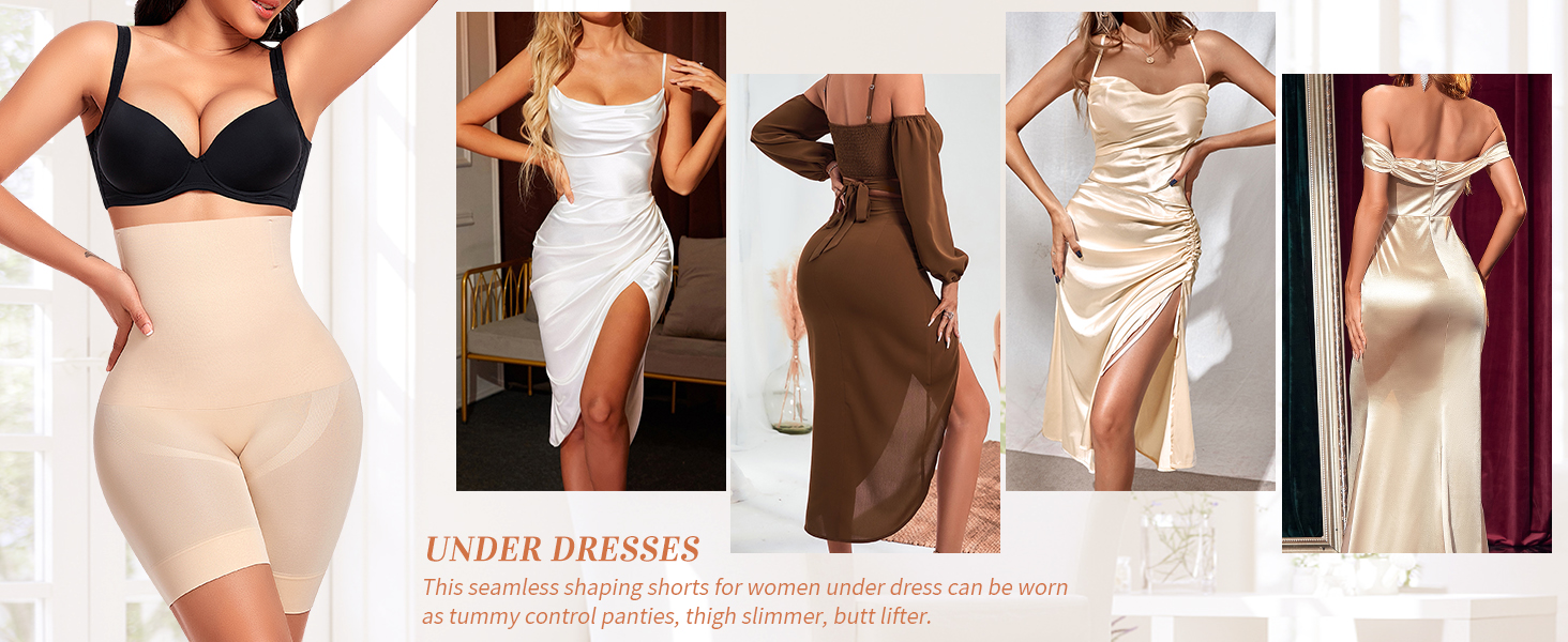 Tummy Control Shapewear Shorts for Women Seamless High Waist Body Shaper Panties Shaping Underwear