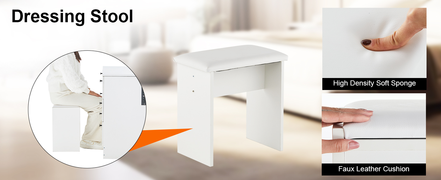 WFBS-DR-0458WH dressing table