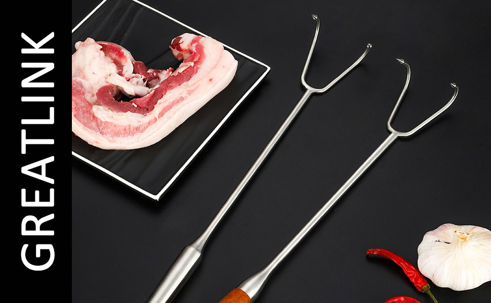 GREATLINK Food Flipper and Meat Hook for Grill, Flipping