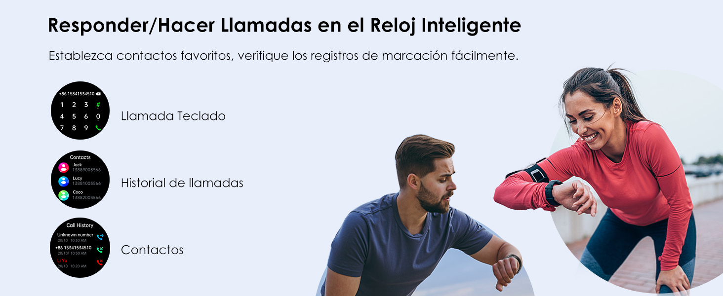 reloj inteligente mujer con llamadas