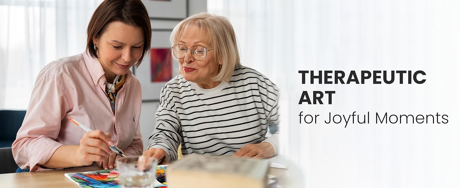 Demenz-Maltherapie, therapeutische Aktivität, Kunsttherapie für Senioren