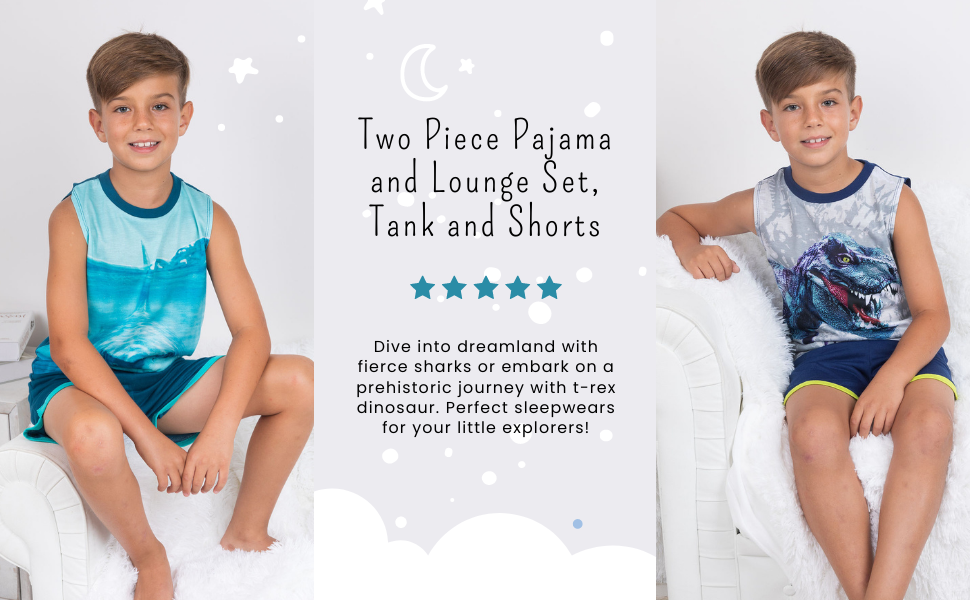 Amazon.com: Prestigez Boys 4 Piece Pajama and Lounge Set