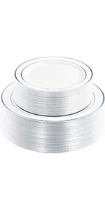 Sliver Plastic Plates