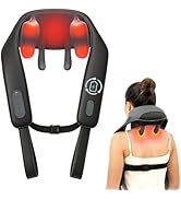 Snailax Cordless Neck Massager with Heat, 4D Deep Kneading, Shiatsu Neck and Shoulder Massager, E...