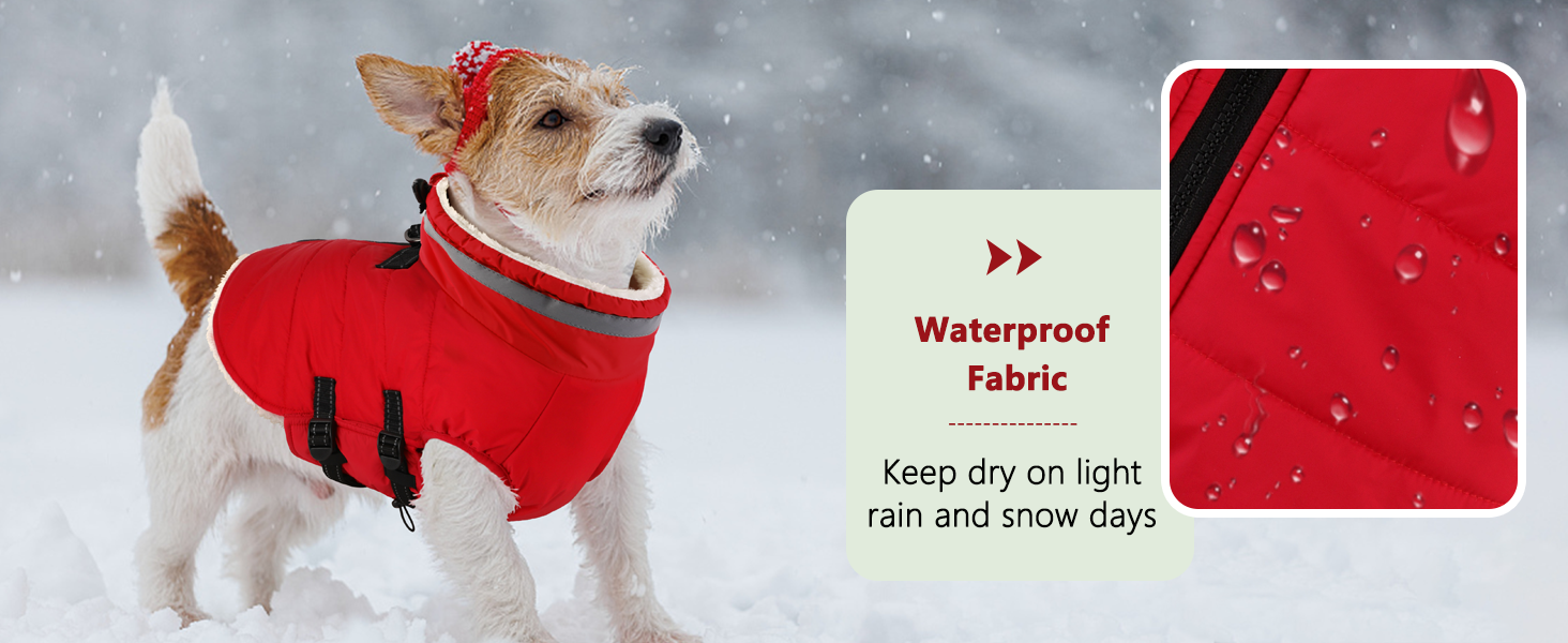 Dogcheer Dog Coat with Harness, Waterproof Dog Jacket