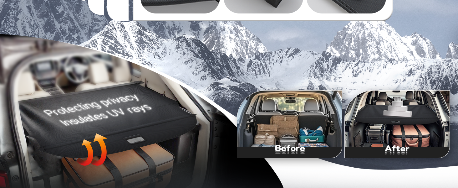 Hoiedt Cargo Cover Compatible with Toyota Highlander 2020