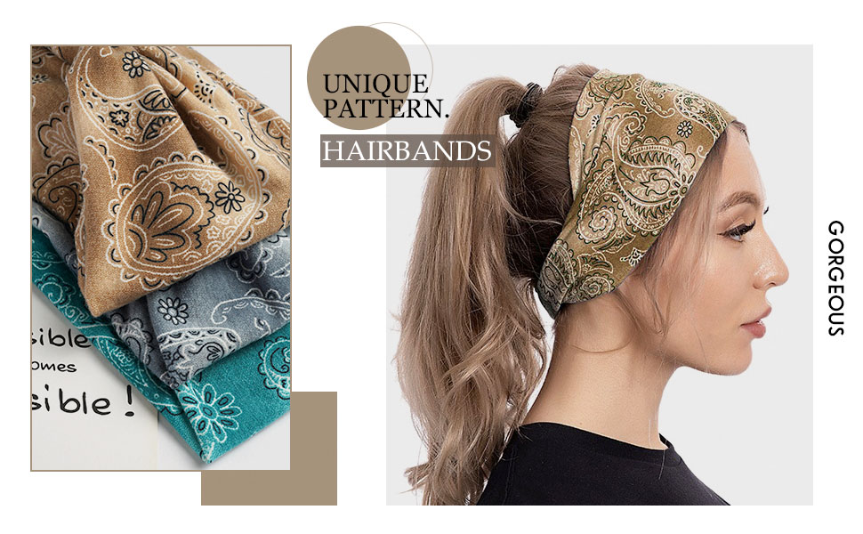 Elastic headbands for women with great stretchability and breathability,give you maximum comfort.