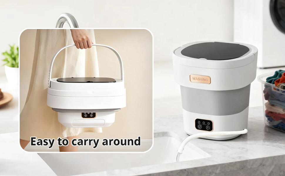 Portable Washing Machine,Mini Washer 16L Upgraded With Spin Basket 3 Modes Deep Cleaning for Underwear,Baby Clothes,Shirt,Small Delicates 10 Portable Washing Machine