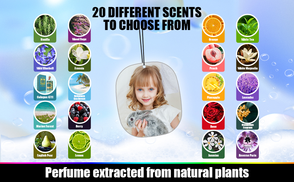 Personalised Car Air Freshener,Hanging Ornament for Car Wardrobe