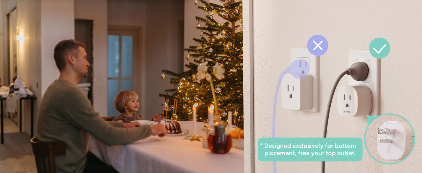 Meross Matter Smart Plug Mini, Easy Setup, 100 Privacy, Compact Size, Support Apple Home, Alexa