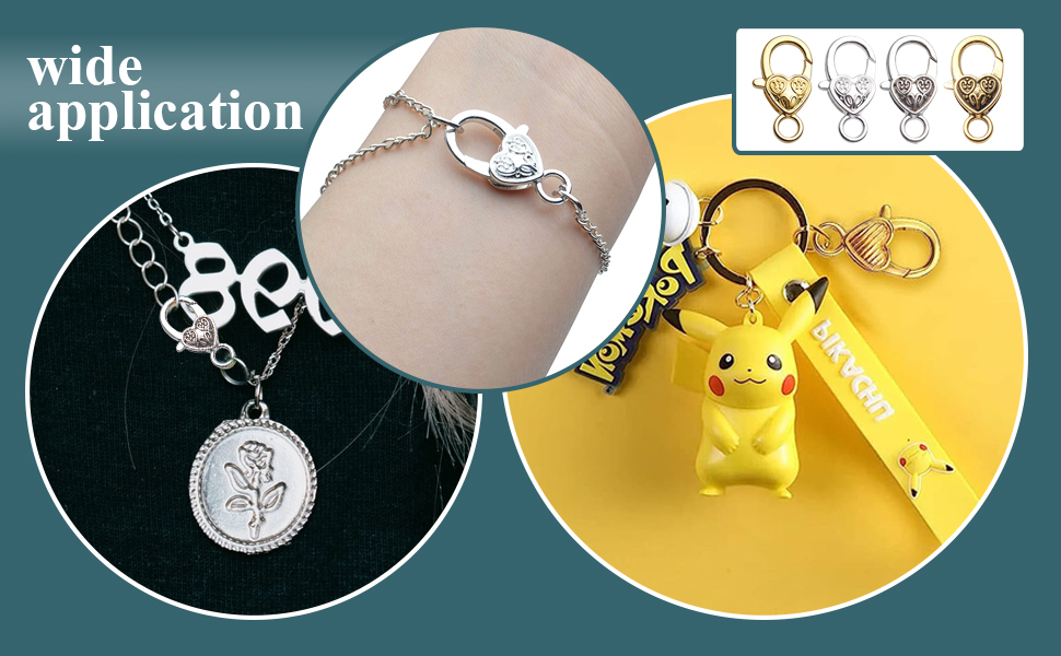 Alloy Heart Lobster Claw Clasps Hooks