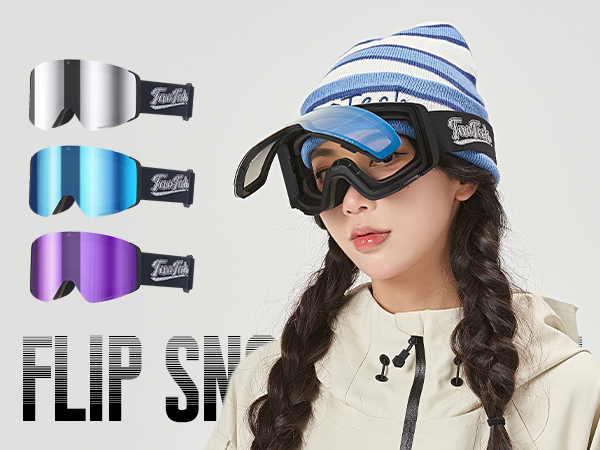 Amazon | [TaoTech] スノーゴーグル フリップアップ フリップ式