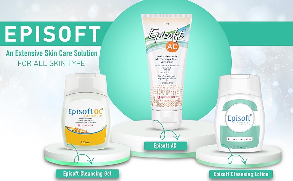 Episoft Cleansing Lotion for Sensitive & Dry Skin I Cleanser for face