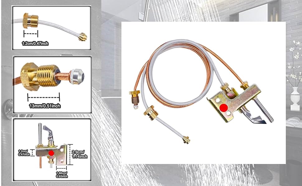 Water Heater Pilot Assembely For Tubing LP Propane Gas