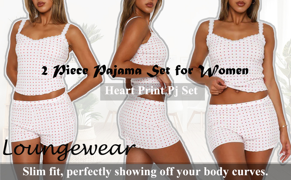 Heart Print Pj Set