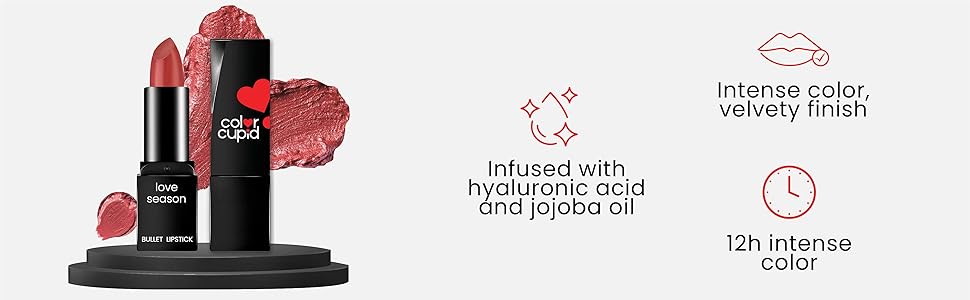 Color Cupid Velvety Intense Color 12-Hour Stay Bullet Lipstick