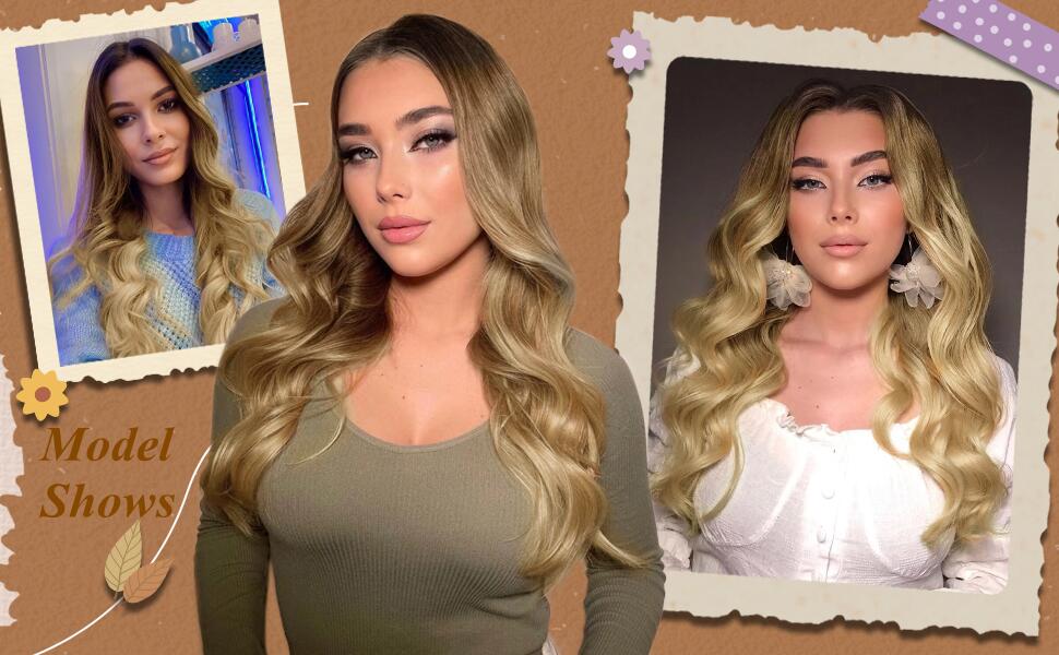 long wavy blonde wig