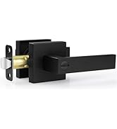 Estmoon 1 Pack Door Handle Black Interior Door Knobs, Keyless Privacy Door Lock for Bathroom, Hea...