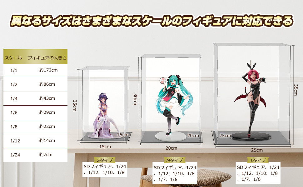 Amazon.co.jp: BriSunshine フィギュアケース 透明感up アクリル