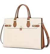 CLUCI Briefcase for Women Leather Laptop 15.6 Inch Business Ladies Work Computer Tote Bags