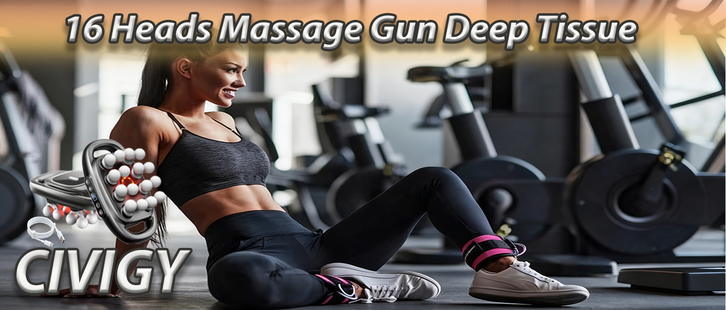 16-Drive Electric Massage Gun Set