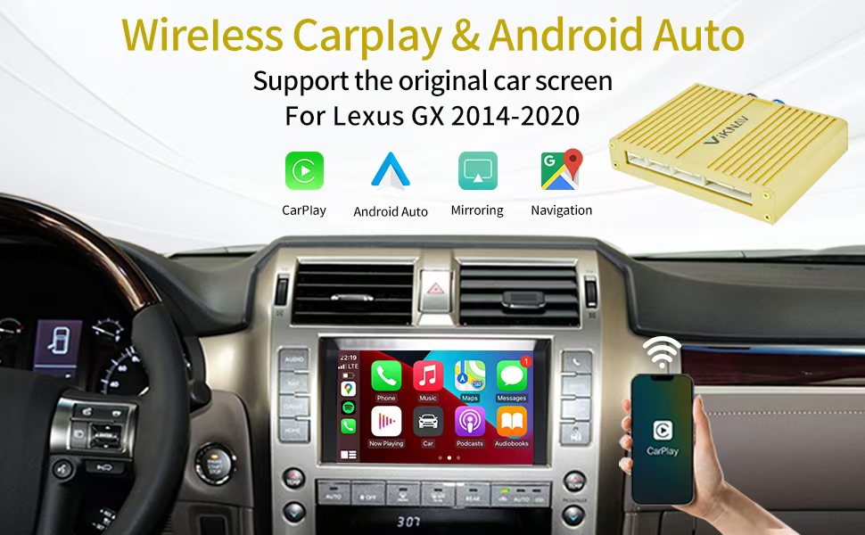 lexus gx 2014 2015 2016 2017 2018 2019 2020 wireless carplay android auto