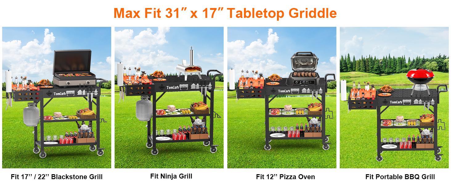 Foldable Grill Cart