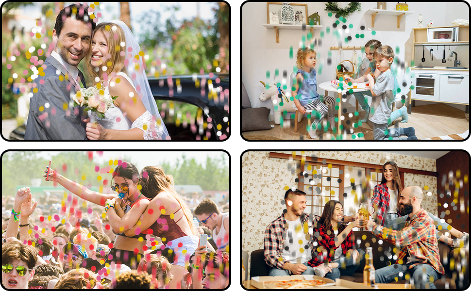 10 Pcs Confetti Cannons, Taozoey Party Poppers, Handheld Wedding