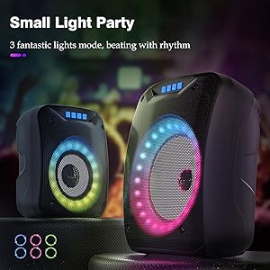 bluetooth speaker for small lights party