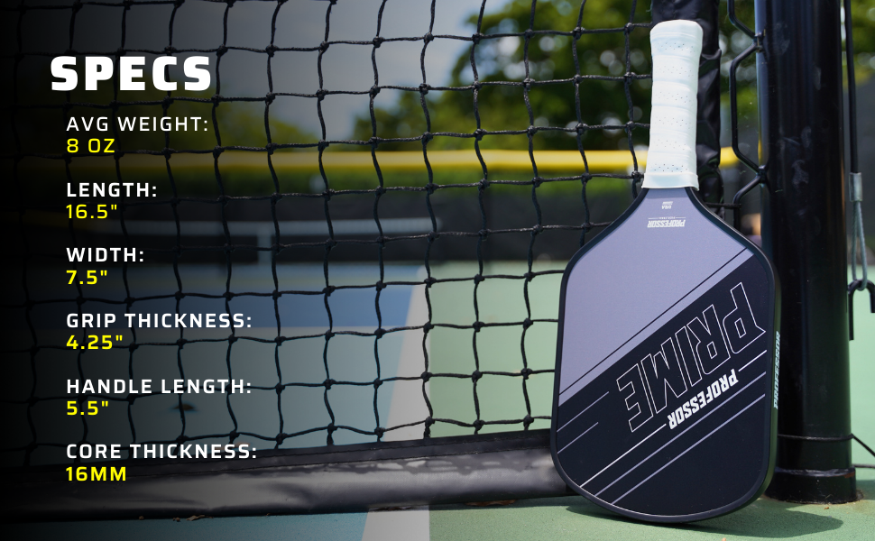 Professor Prime Pickleball Fiberglass Paddle Racket USA